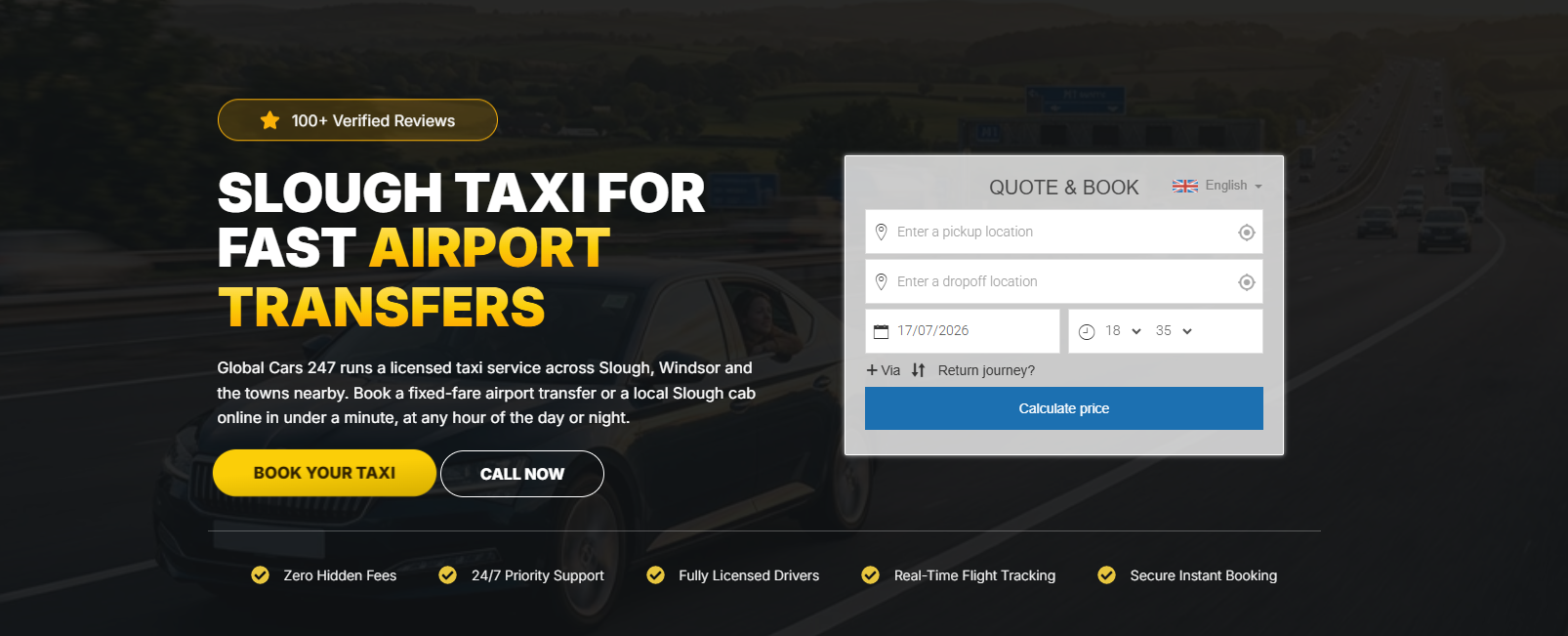 Reliable Taxi Service in Slough | Global Cars 247